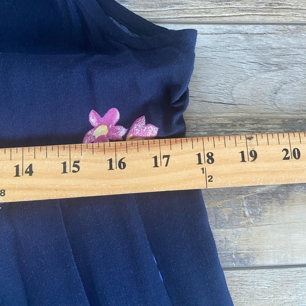 Express 90s Y2K Vintage Pleated Floral Maxi Dress M Cottagecore Mother Pearl USA - Picture 7 of 10